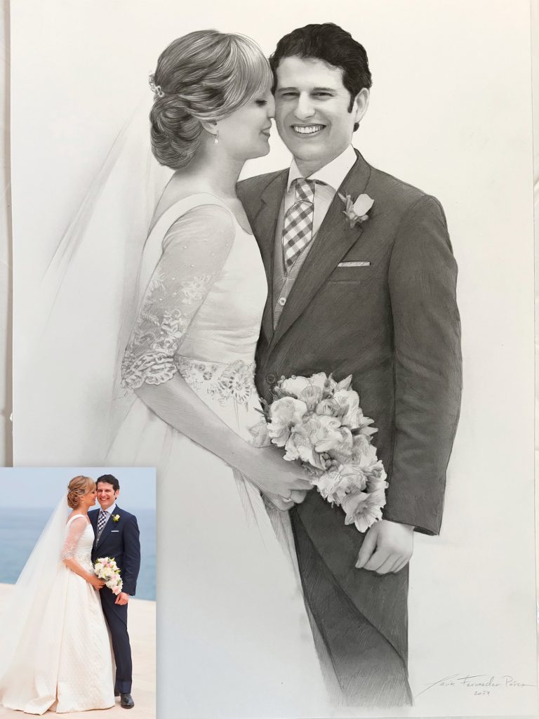 retratos-de-bodas-a-carboncillo