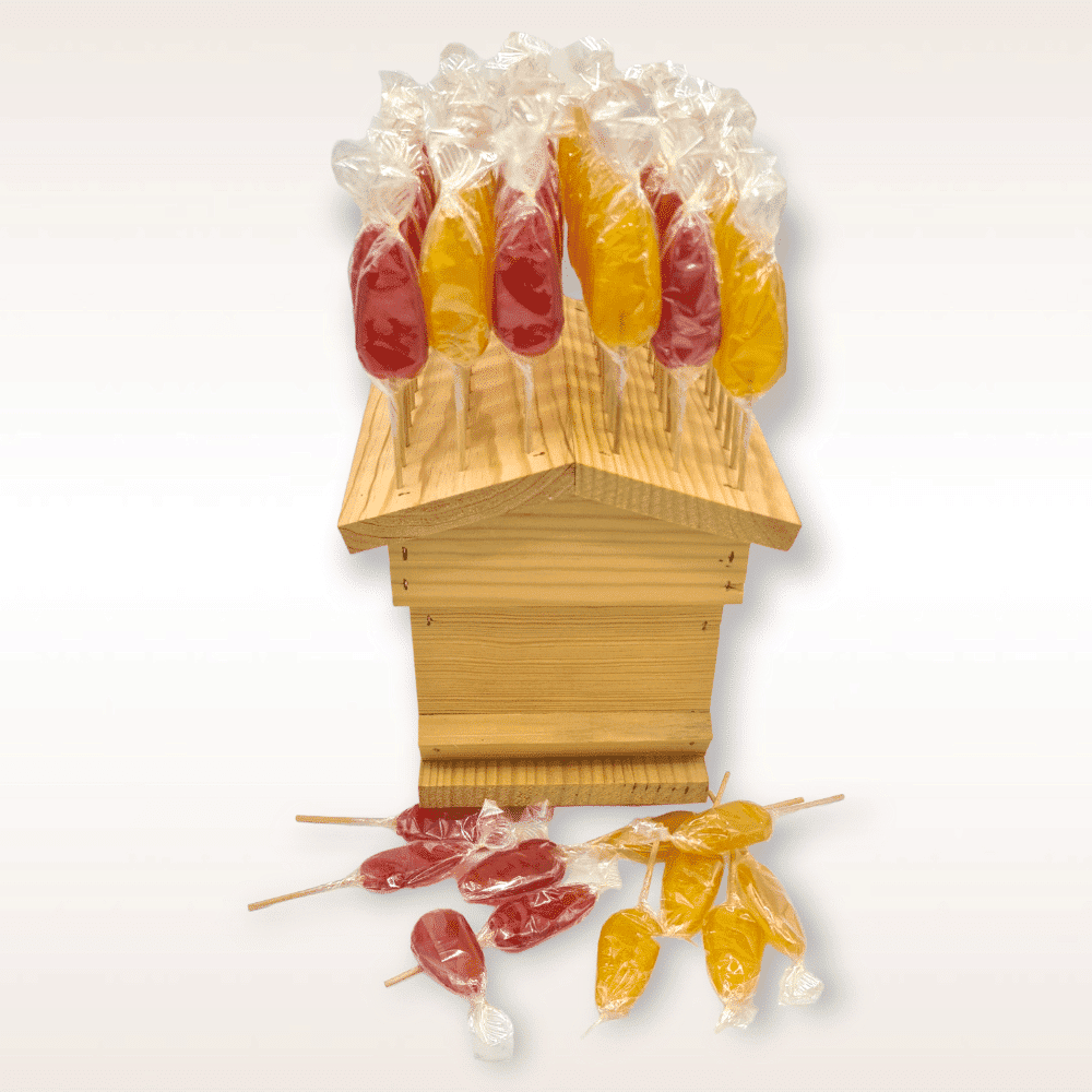 Sucettes au miel parfum fraise ou citron