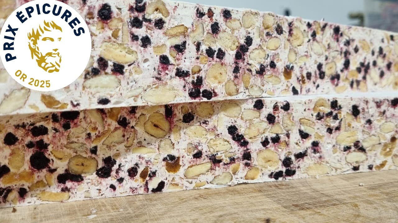 Nougat Amandes Noisettes et mytilles sauvages-Epicures d'Or 2025