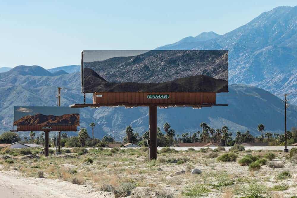 billboard met landschap