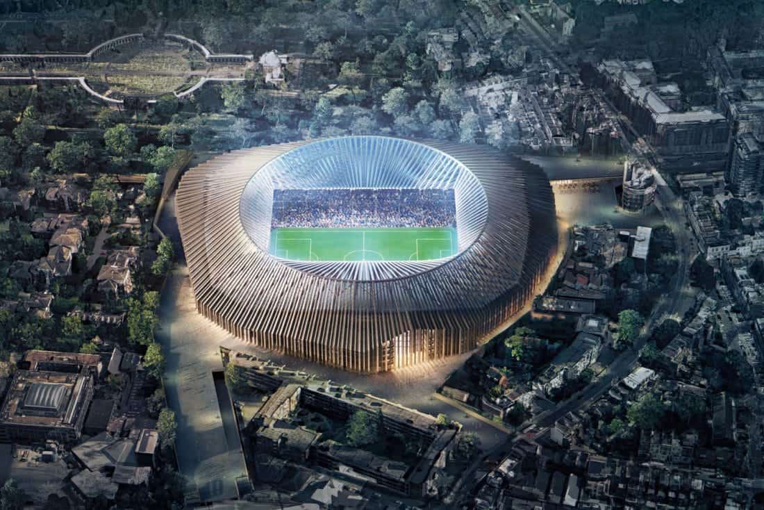 het nieuwe stadion van Chelsea