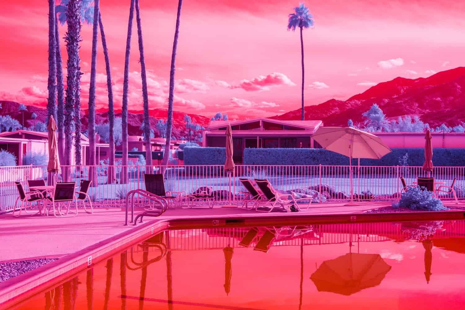 Palm Springs in infrarood