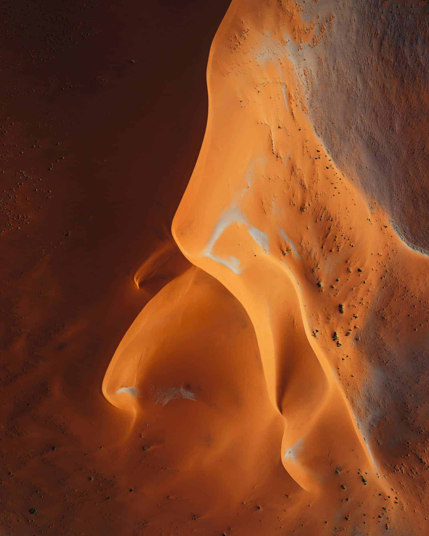 luchtfoto van Namibië