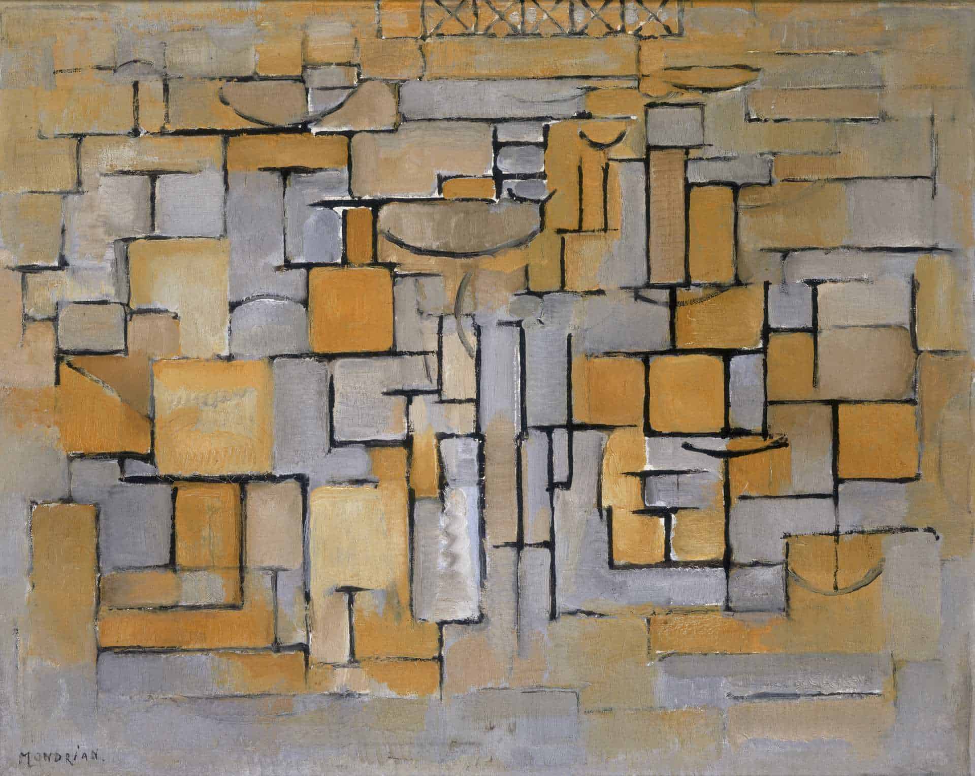 Piet Mondriaan, Schilderij no. II / Compositie no. XV / Compositie 4, 1913. Collectie Stedelijk Museum Amsterdam.