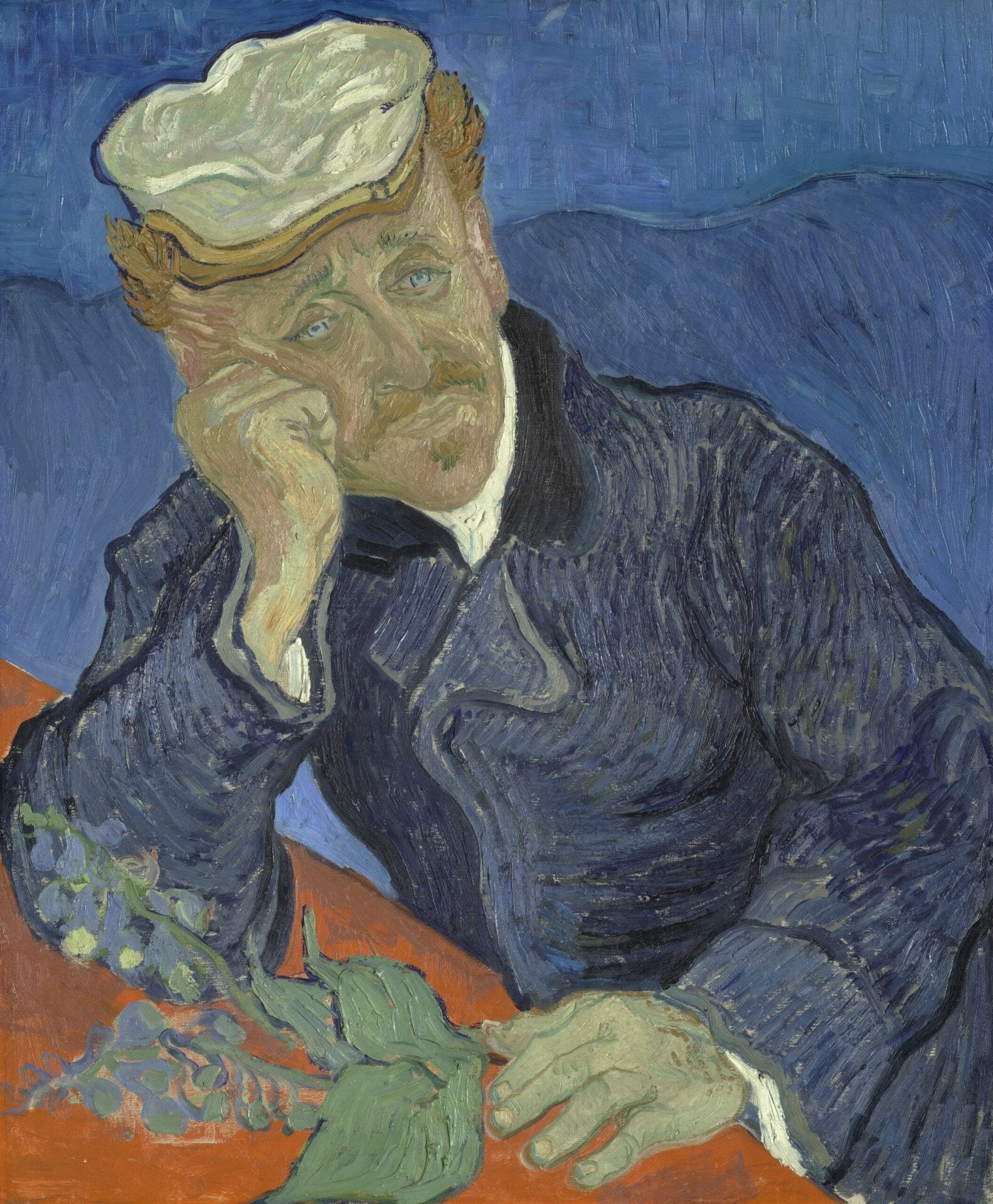 Vincent van Gogh, Dokter Paul Gachet, 1890, olieverf op doek, 68,2 x 57 cm, Musée d’Orsay, Parijs