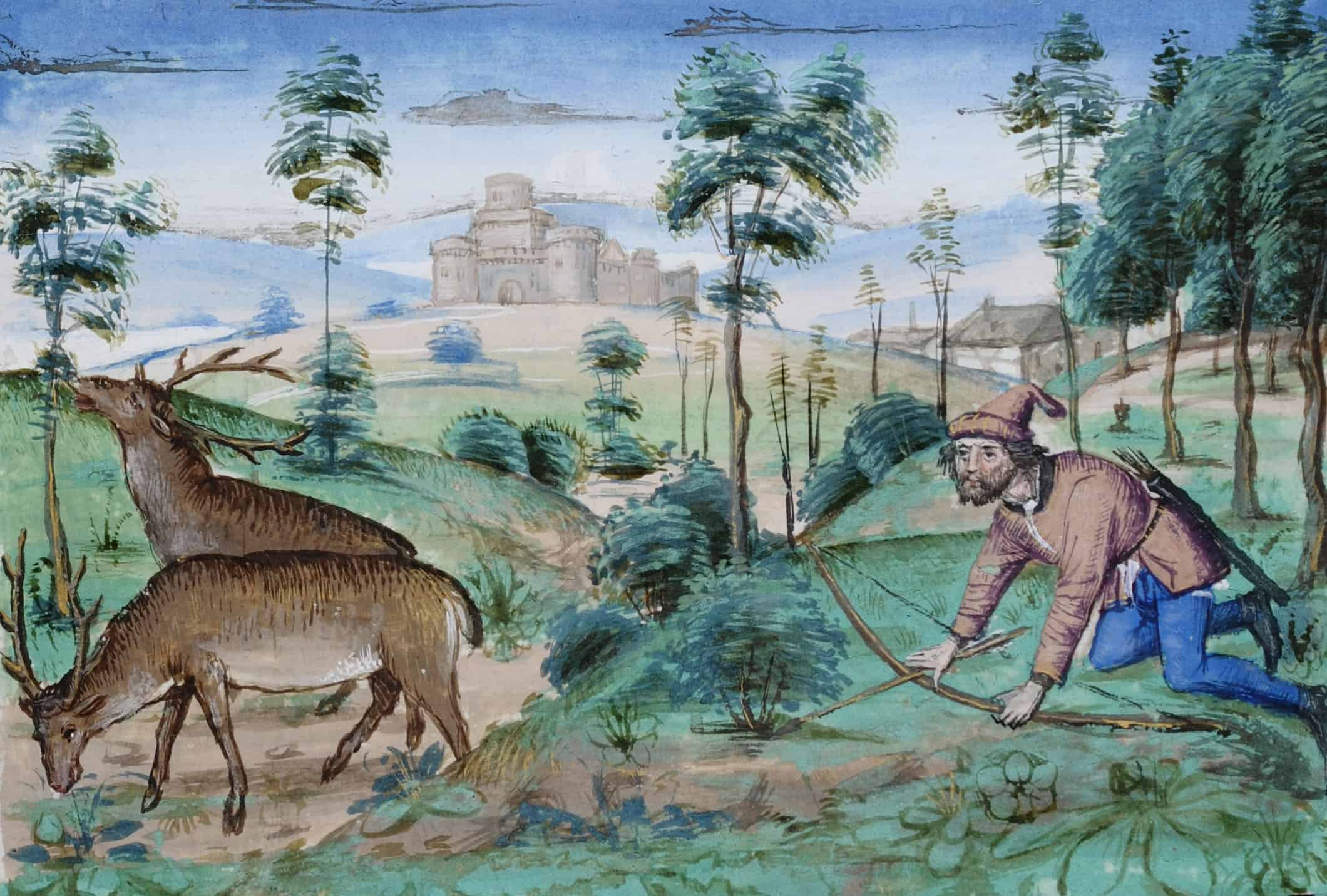 Henri de Ferrières, Les Livres du roy Modus et de la royne Ratio. Brussel, 1450-1467. Ms. 10218-19, f. 46v © KBR