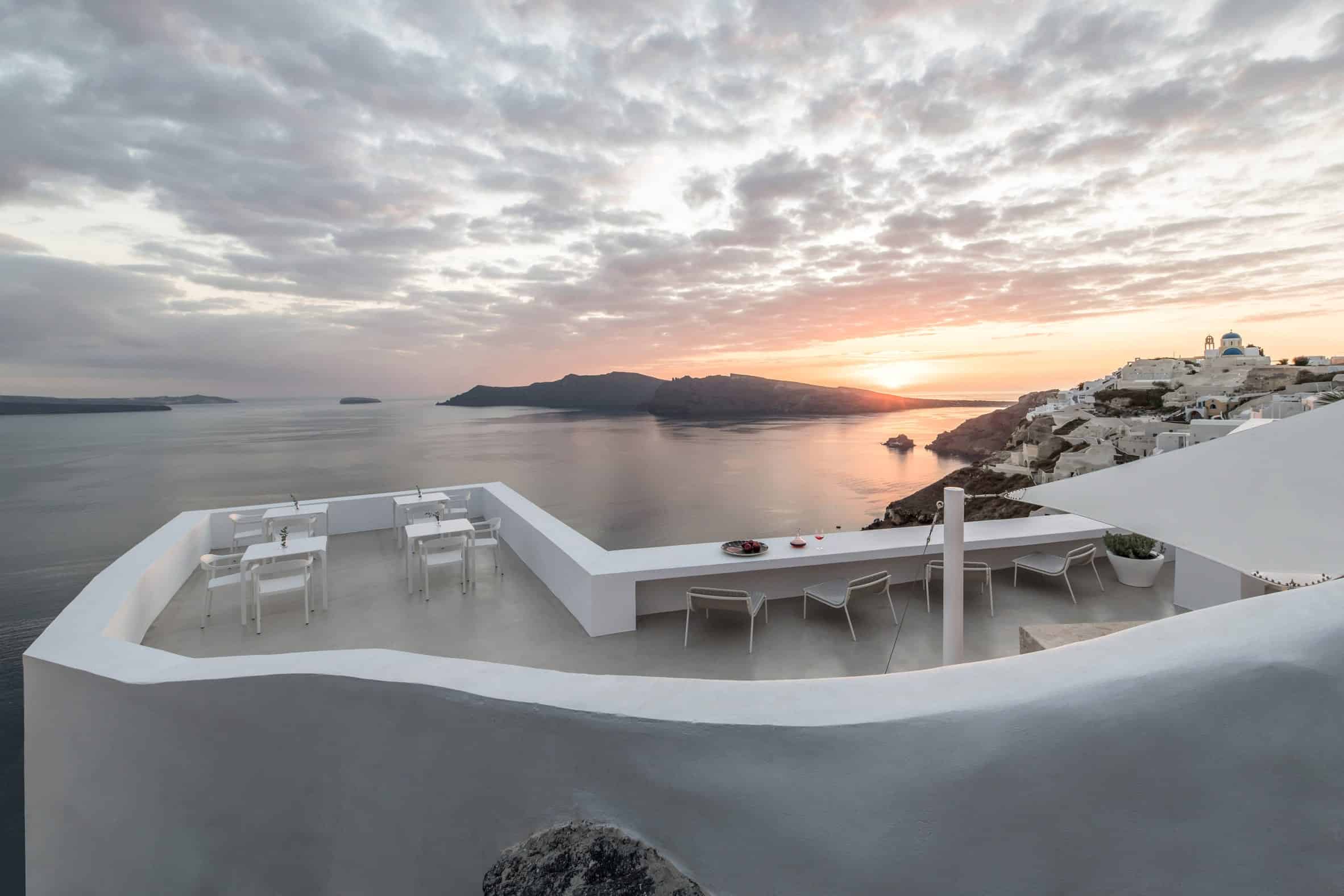 Mooi hotel op Santorini