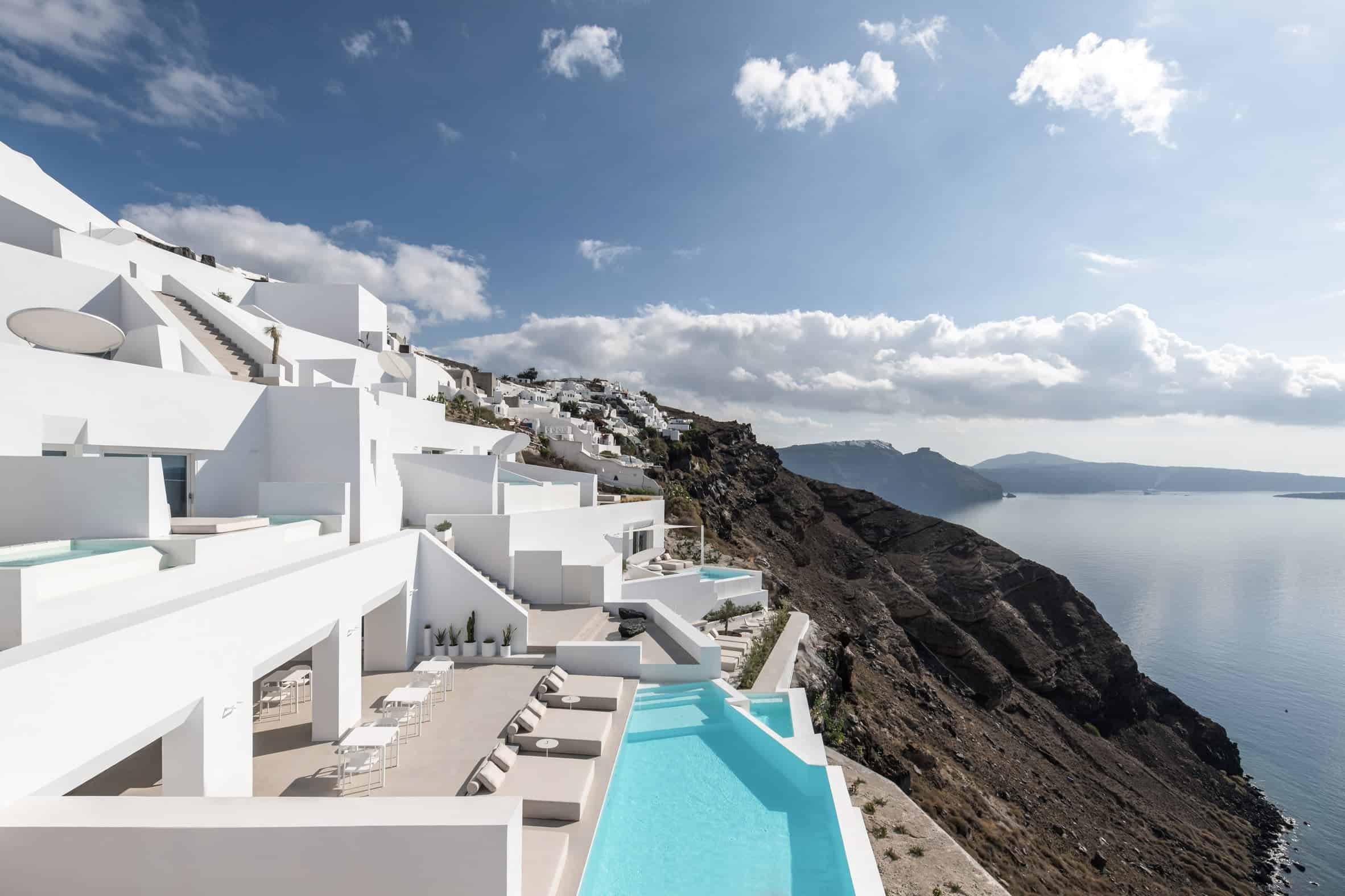 Mooi hotel op Santorini