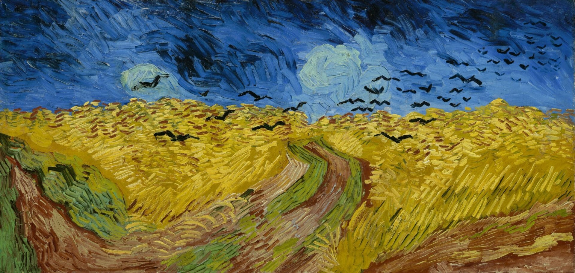 Vincent van Gogh, Korenveld met kraaien, Auvers-sur-Oise, 1890, olieverf op doek, 50,5 cm x 103 cm, Van Gogh Museum, Amsterdam (Vincent van Gogh Stichting)