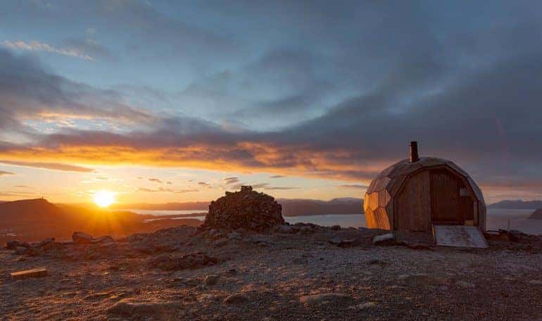 houten hut in Hammerfest
