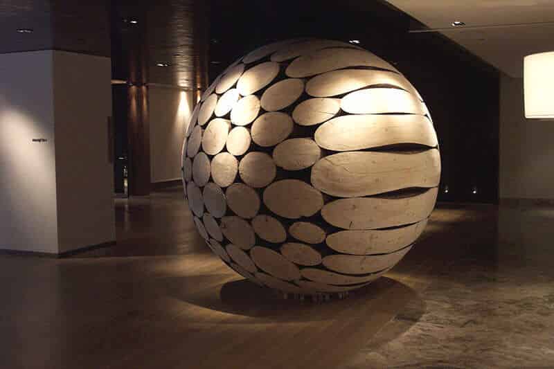 giant wooden spheres lee jae hyo sculptures 5