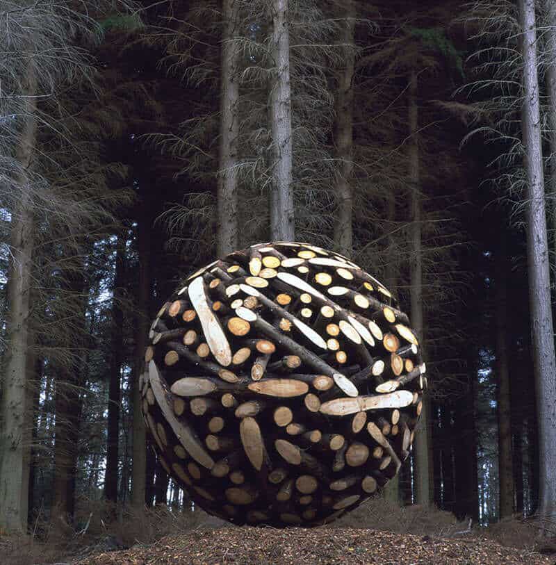giant wooden spheres lee jae hyo sculptures 1