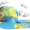 Which-country-invented-ice-cream-featured-image-207x620w-ice-cream-cone-with-ice-cream-oozing-out-thats-shaped-like-the-globe-with-blues-and-greens-frosted-fusions