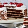 Black-Forest-Ice-Cream-Cake-featured-image-207x620w-black-forest-gateau-on-cake-stand-with-a-slice-cut-out-fresh-cherries-scattered-frosted-fusions