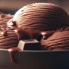 Classic-Fudge-Meets-Chocolate-Fudge-Ice-Cream-Trendy-Nostalgia-featured image 637x1920w bowl of chocolate-fudge-ice-cream-and-chocolate-pieces and chocolate sauce drizzled Frosted-Fusions