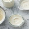 Troubleshooting-Tips-And-Tricks-For-No-Churn-Ice-Cream-featured-image-637x1920w-top-view-showing-basic-no-churn-ice-cream-equipment-and-bowl-of-soft-no-churn-ice-cream-Frosted-Fusions