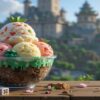 Minecraft-Inspired-Ice-Cream-Recipes-–-Scoops-From-The-Blocky-World-Featured-Image-637x1920w-Minecraft-background-with-bowl-of-minecraf-tthemed-ice-cream-Frosted-Fusions
