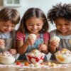10-Easy-Homemade-Ice-Cream-Recipes-For-Kids-Cheap-Fun-Totally-Customisable-featured-image-637x1920w-happy-children-making-ice-cream-with-fresh-fruit-and-sprinkles-Frosted-Fusion