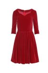 Designer Samt Rot Mini Kleid leihe Party Outfit