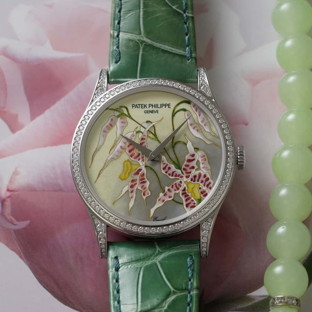 Buy Patek Philippe 5077/100G-032 Rare Handcraft Orchids with Diamonds in Geneva and Dubai - K2 Luxury Watches