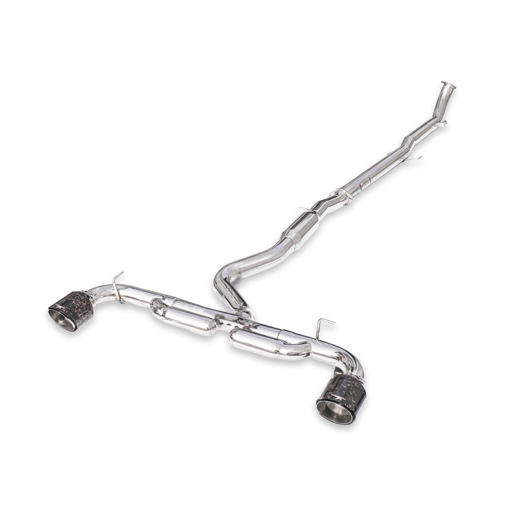 Max Racing Exhaust Toyota GR Yaris Track Agreesively Loud Catback Exhaust System White background 1