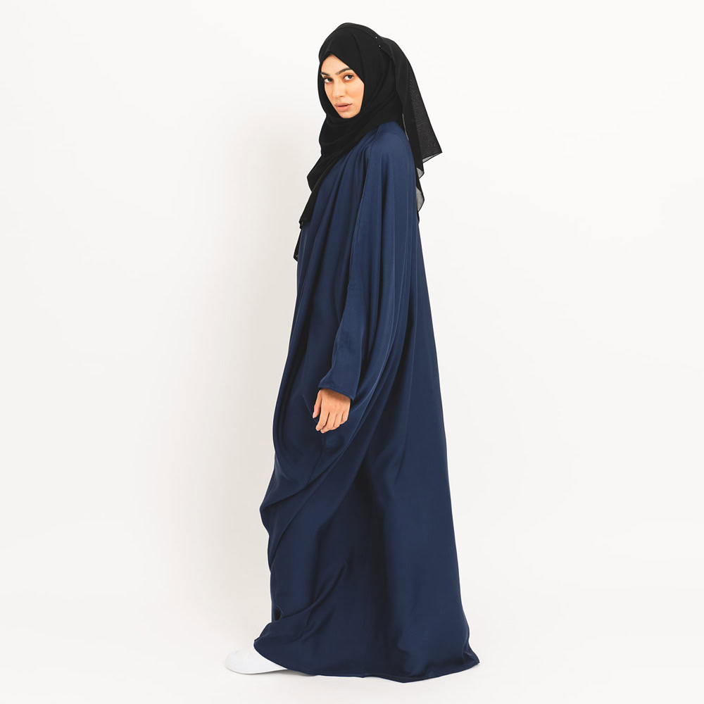 Navy Blue Butterfly Abaya