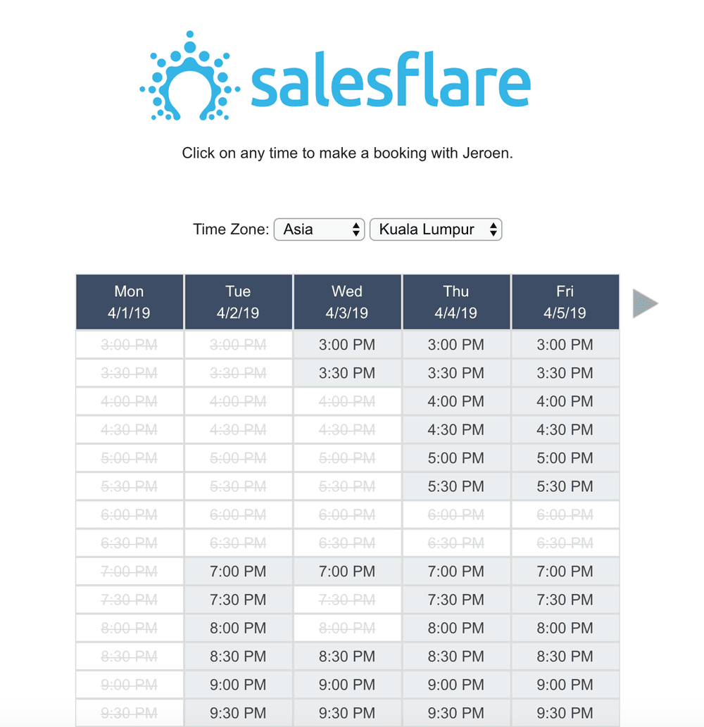 sales follow-up - schedule meeting