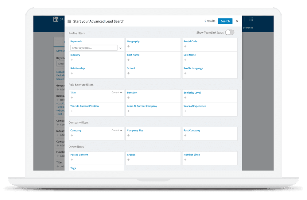 costruire un elenco di contatti su linkedin sales navigator 2