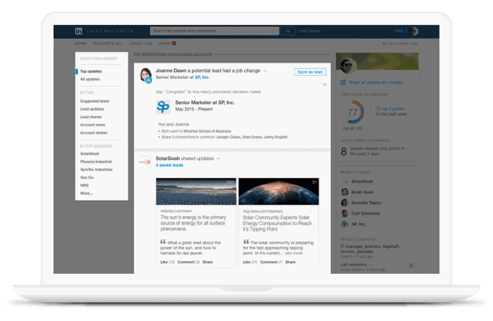 building lead list on linkedin sales navigator