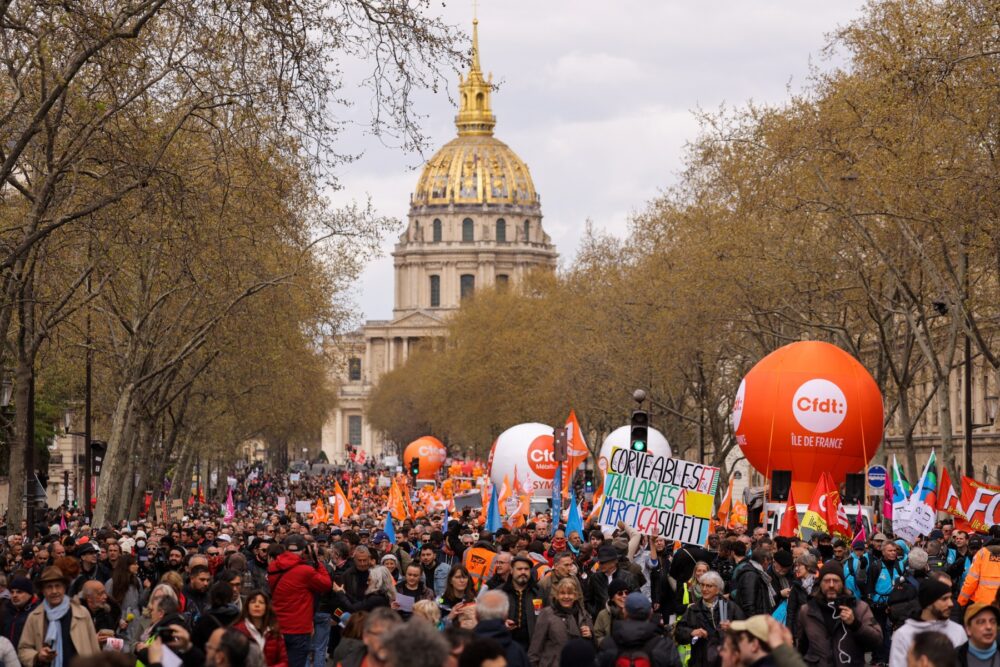 11e journée d'action contre la réforme des retraites, (photo à Paris, par Thomas SAMSON / AFP)