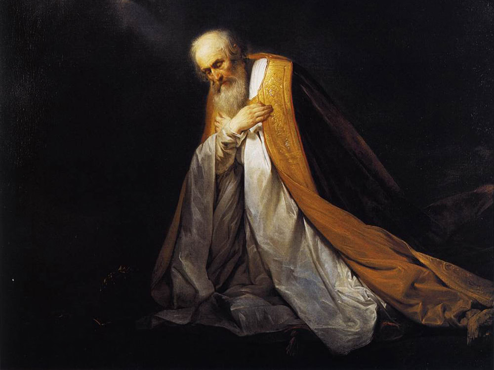 Le roi David en prière (détail), de Pieter de Grebber