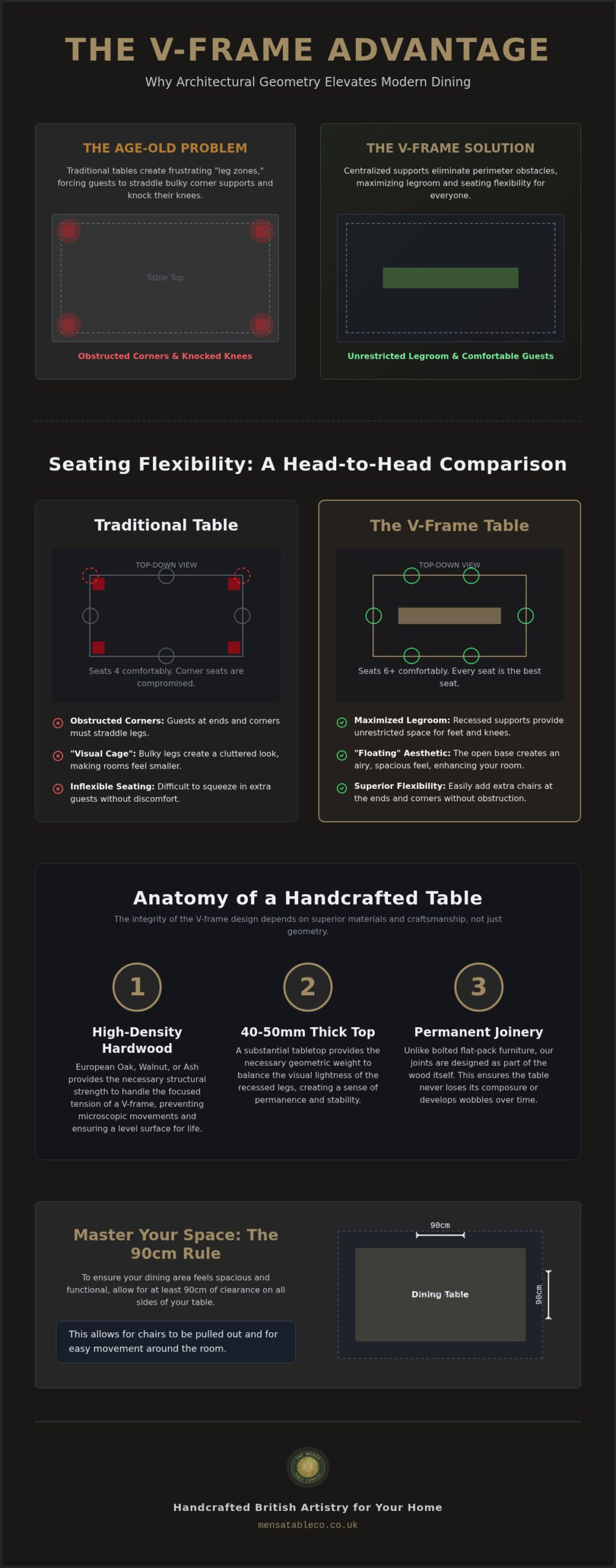 V-Frame Dining Tables: The Architectural Choice for Modern British Homes