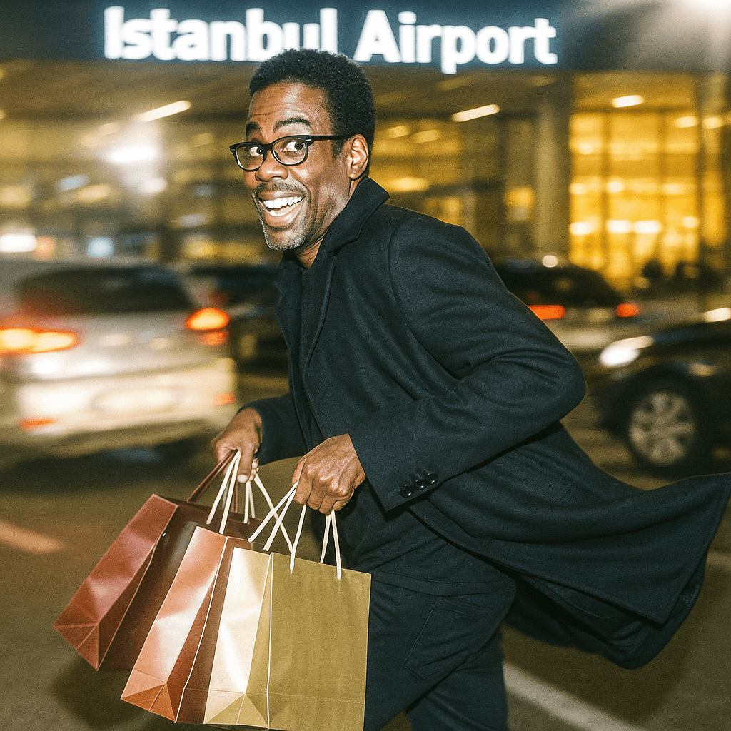 chris rock all'aeroporto di istanbul
