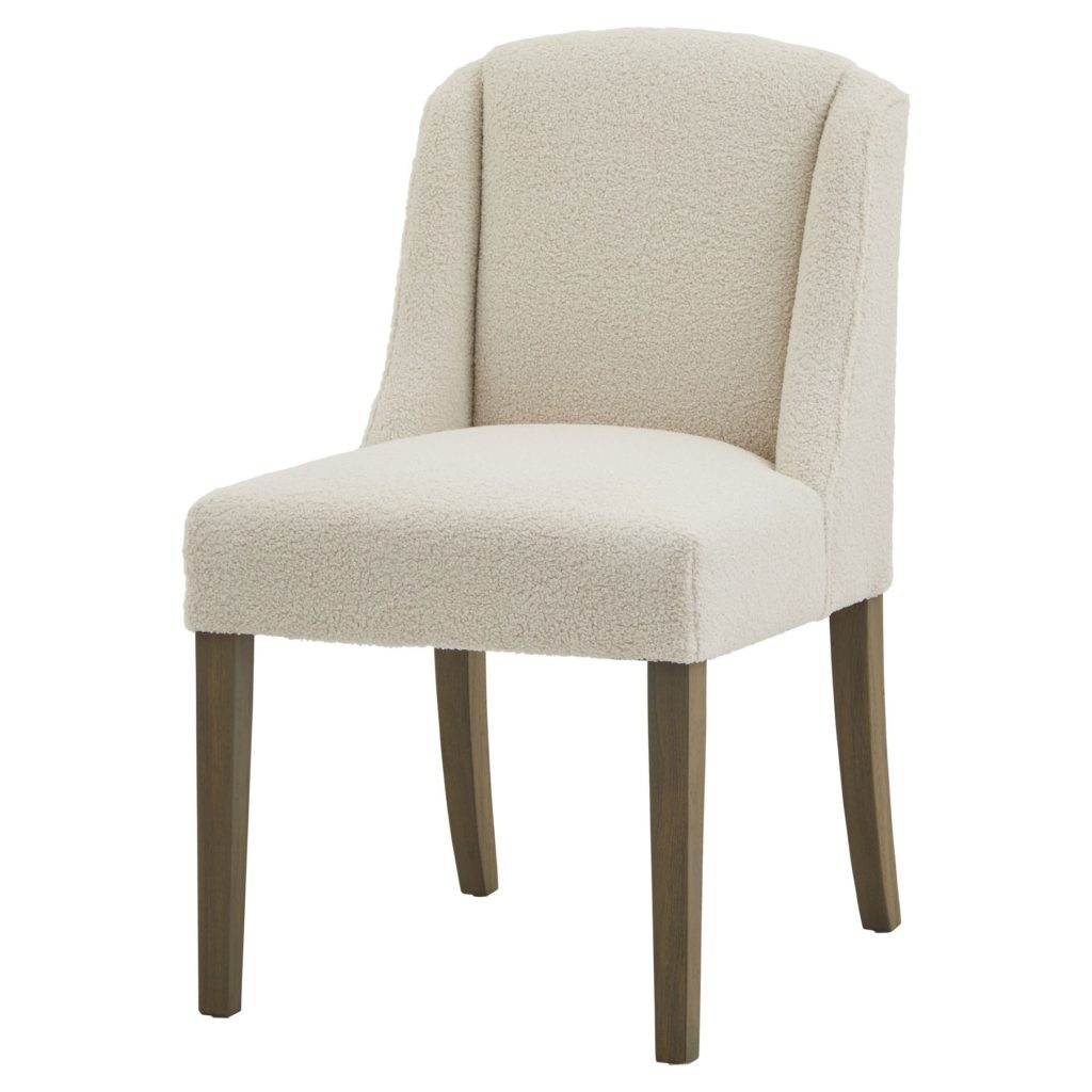 The Mensa table company Ashby Bouclé Dining Chair – Contemporary Texture, Quiet Luxury pictured with white background
