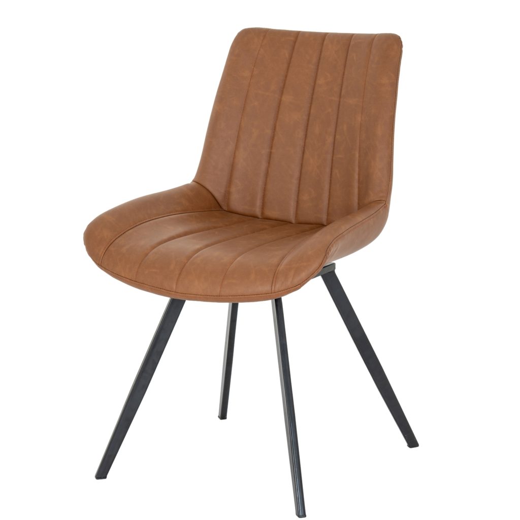 Soho Tan Swivel Dining Chairs &ndash; Set of Contemporary Comfort & Style On white background