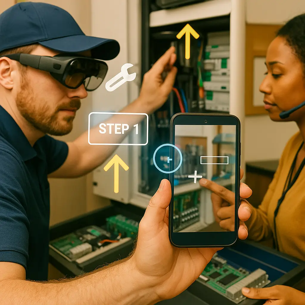 Réalité augmentée dans le service sur le terrain : formation et dépannage