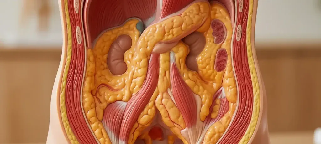 anatomical model visceral and subcutaneous fat
