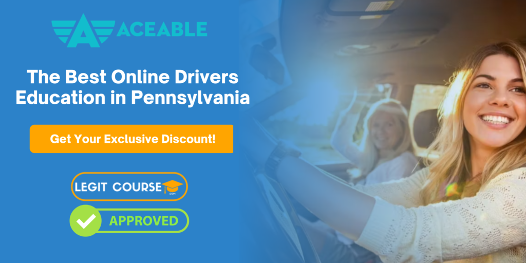 Pennsylvania Online Drivers Ed Banner - Aceable - Legit Course Approved