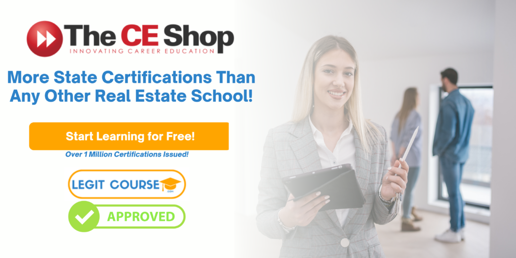 The CE Shop - Best Real Estate Training School - Online State Certified E-Learning