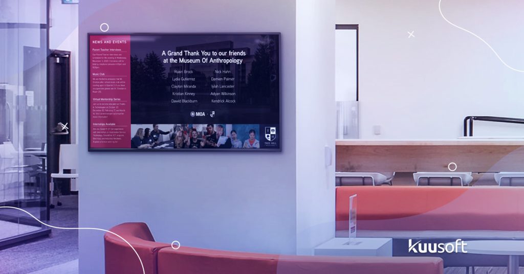 digital signage for schools