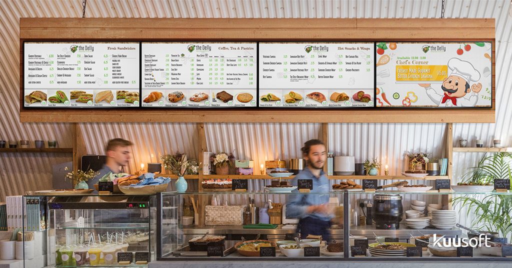 Design Digital Menu Board_Split Screen example