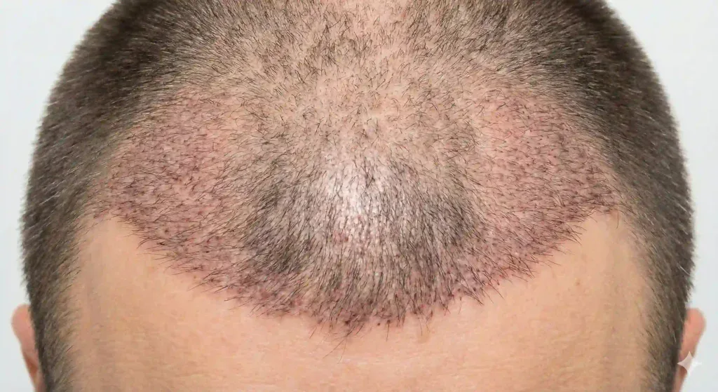scalp cu păr crescut după pierderea șoc