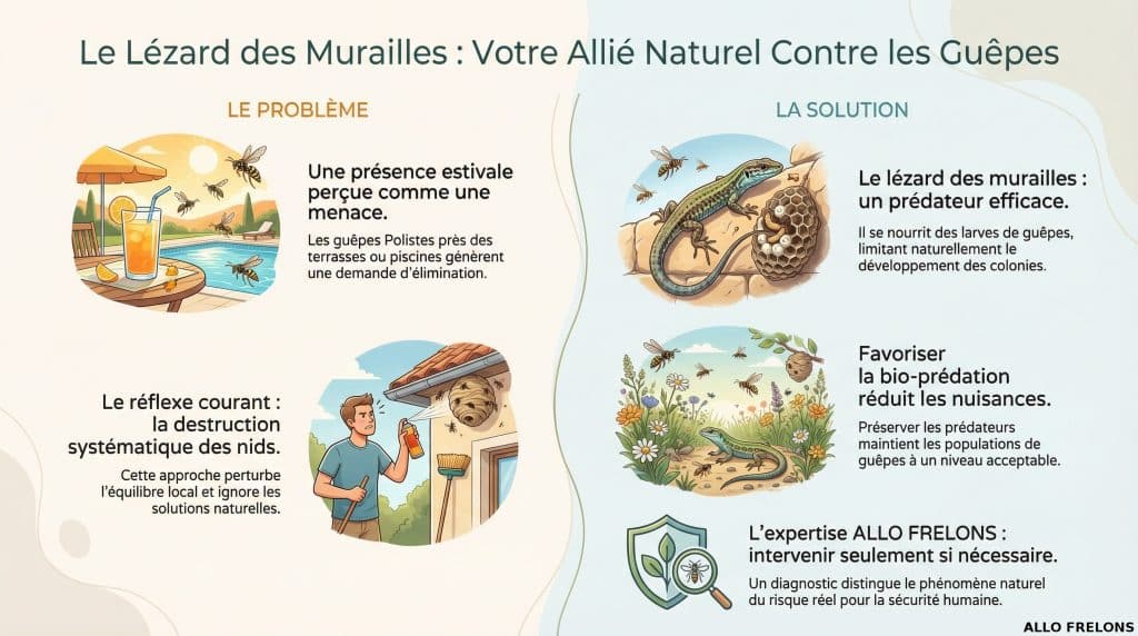 Lezards et guepes polistes infographie 1024x572 - L&eacute;zards des murailles et gu&ecirc;pes Polistes : analyse &eacute;cologique fond&eacute;e sur l&rsquo;observation de terrain par ALLO FRELONS