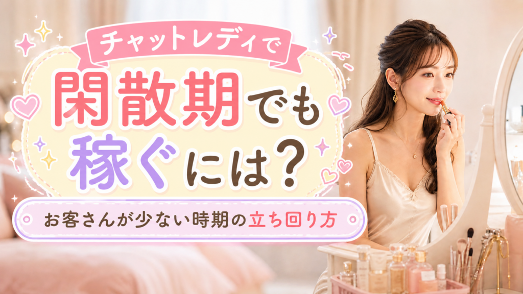 チャットレディで閑散期でも稼ぐ立ち回り方