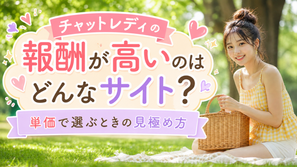 チャットレディの報酬が高いサイトの見極め方