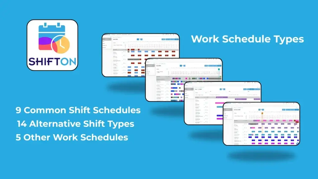 Optimize your teams productivity with diverse work schedules using SHIFTONs management tool.