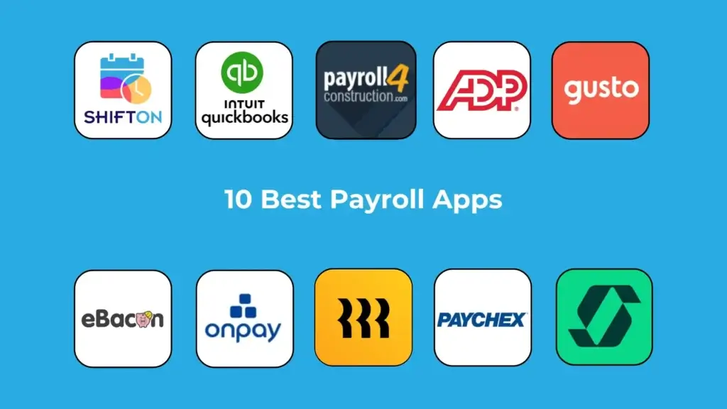 Top 10 payroll apps for efficient business payroll management.