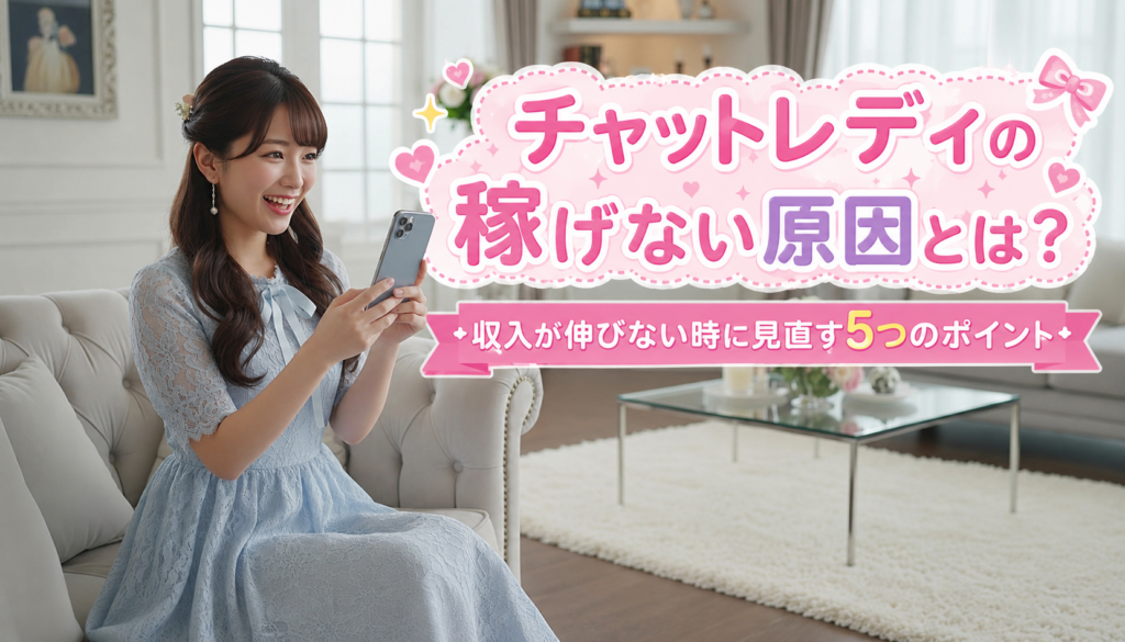 チャットレディが稼げない原因と収入を伸ばす見直しポイント