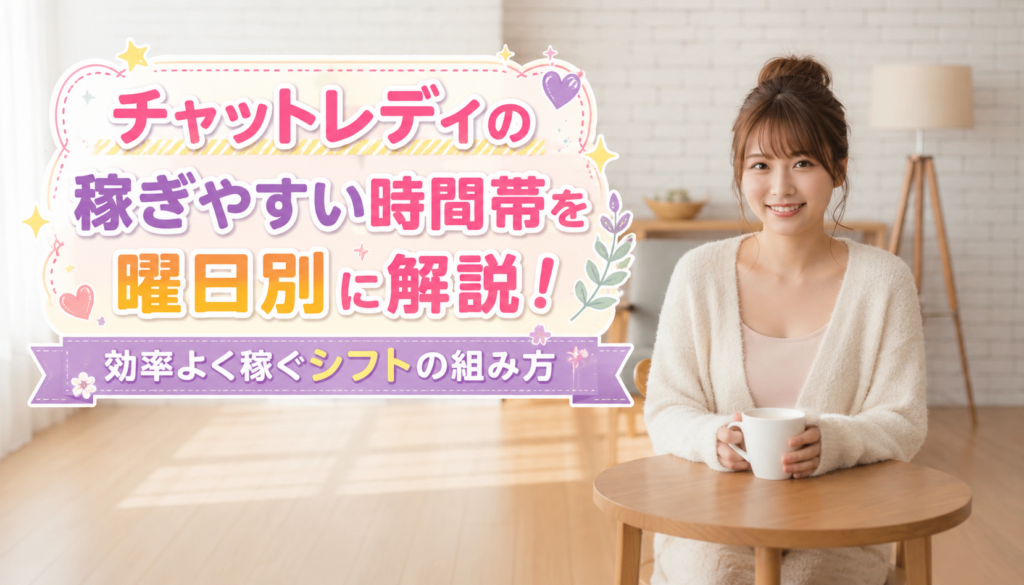 チャットレディの稼ぎやすい時間帯・曜日別シフト解説