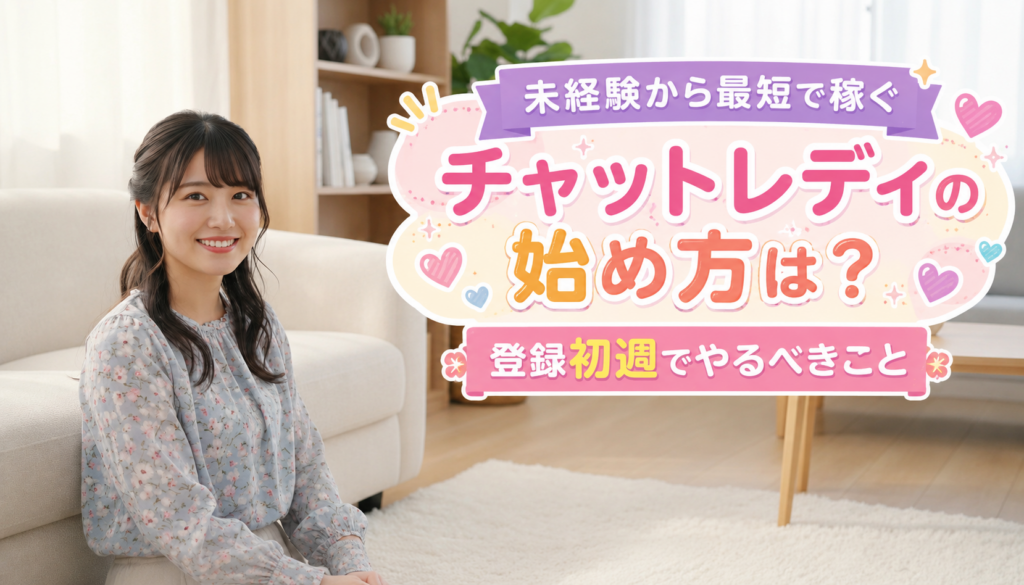 未経験からチャットレディを最短で始める方法・登録初週ロードマップ